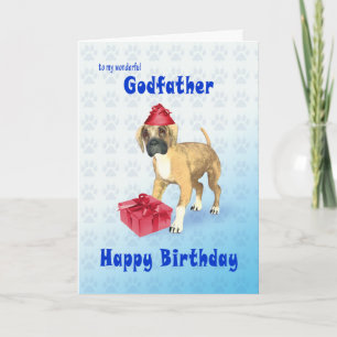 Birthday card for a godfather with a puppy