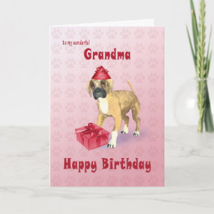 Birthday card for a grandma with a puppy