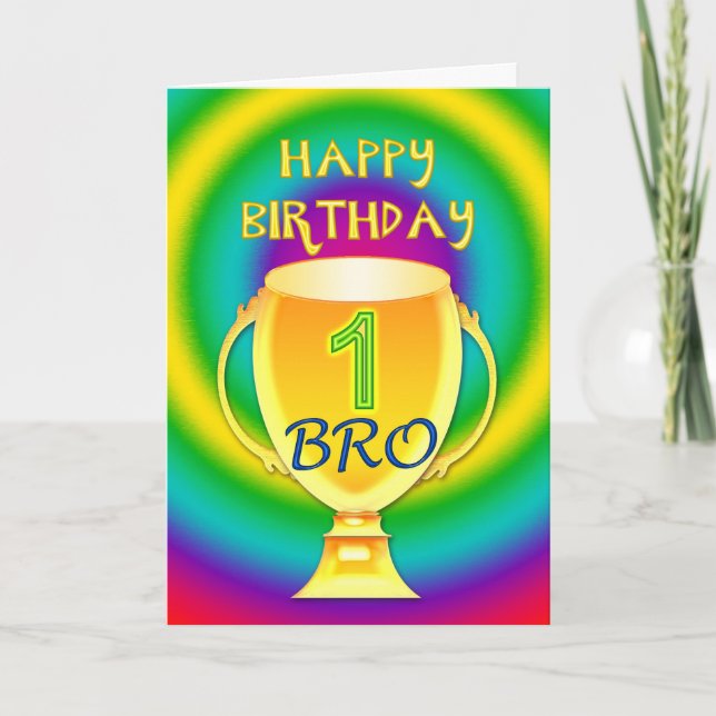 Birthday card for a number 1 brother (Front)