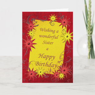 Birthday card for a sister