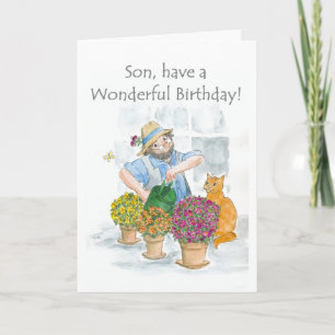 Birthday Card for a Son - Gardening
