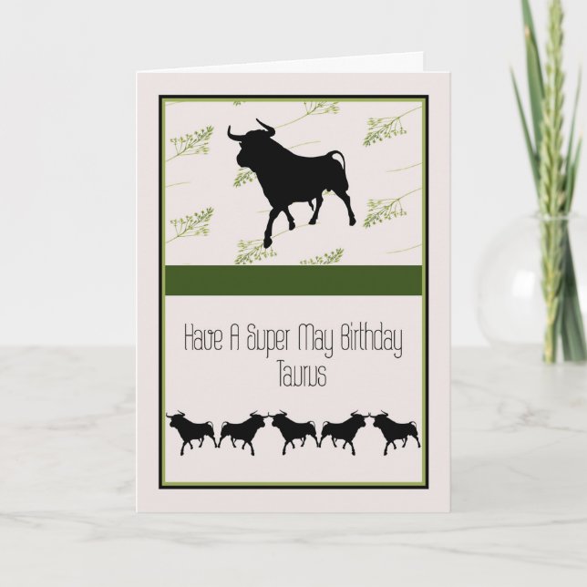 Birthday Card for a Taurus Apr. 20 to May 20 (Front)