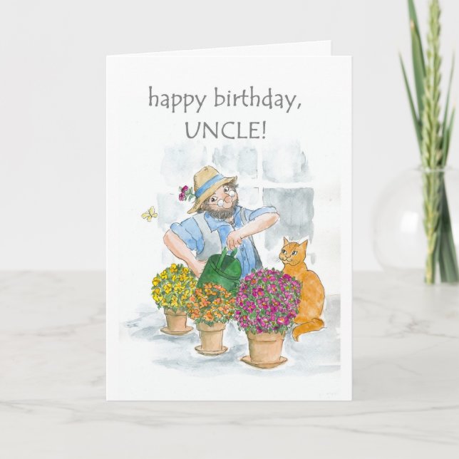 Birthday Card for an Uncle - Gardening (Front)