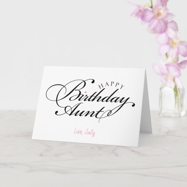 Birthday Card For Aunt (Orchid)