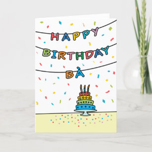 Birthday Card for Bà