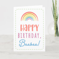 Birthday Card for Baabaa