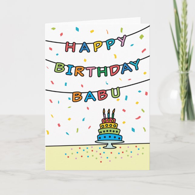 Birthday Card for Babu (Front)