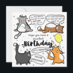 Birthday Card For Cat Lovers<br><div class="desc">The Funny Pun Cat Birthday Card is a delightful birthday card designed for cat lovers. This card features a playful and humourous design that incorporates puns related to cats and birthdays. It might include amusing illustrations of cats in party hats, cat-themed wordplay, or cute feline characters engaged in birthday celebrations....</div>