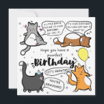 Birthday Card For Cat Lovers<br><div class="desc">The Funny Pun Cat Birthday Card is a delightful birthday card designed for cat lovers. This card features a playful and humourous design that incorporates puns related to cats and birthdays. It might include amusing illustrations of cats in party hats, cat-themed wordplay, or cute feline characters engaged in birthday celebrations....</div>