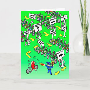Birthday Card for Cyclist - Triathlon Cop