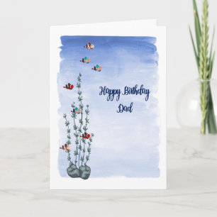 Birthday Card for Dad with Clown Fish
