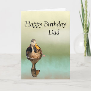Birthday Card for Dad with Mottled Duck