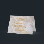 Birthday card for daughter with pearls<br><div class="desc">Beautiful white pearls lying on a lace background. A gorgeous birthday card for a daughter.You can customise to convey your own sentiments.</div>
