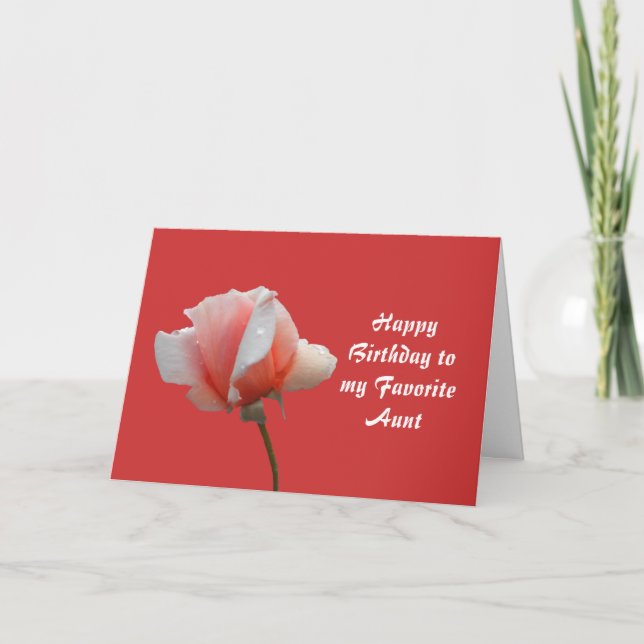 Birthday Card for Favourite Aunt (Front)