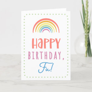 Birthday Card for Fu