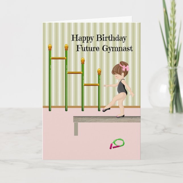Birthday Card for Future Gymnast (Front)