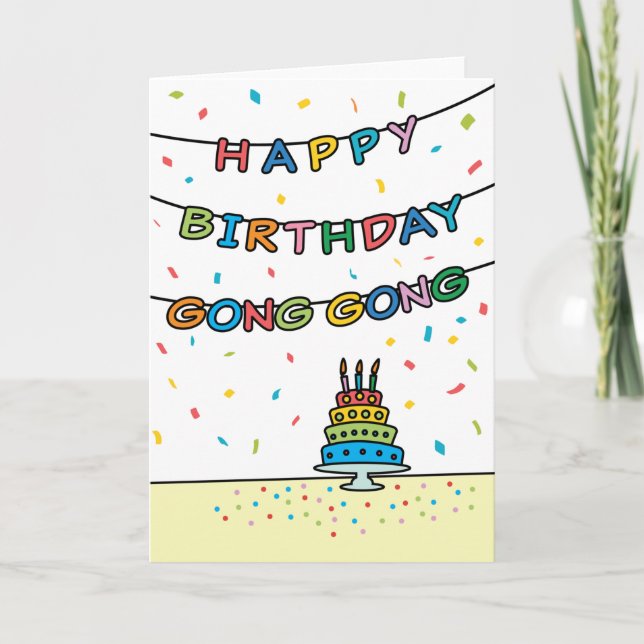 Birthday Card for Gong Gong (Front)