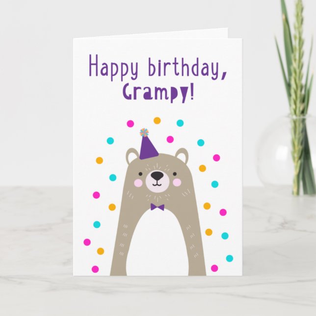Birthday Card for  Grampy (Front)