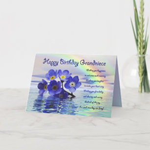 Birthday card for grand niece with forget me nots