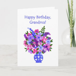 Birthday Card for Grandmother - Flower Power