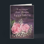 Birthday card for Great Grandma with pink roses<br><div class="desc">Three beautiful pink roses to send to your Great Grandma on her birthday. A gorgeous Birthday card for a great grandma that you can customise to convey your own sentiments.</div>