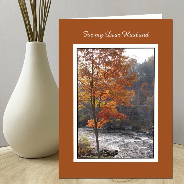 Birthday Card for Husband -- Autumn Stream (Creator Uploaded)
