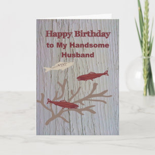 Birthday Card for Husband who likes to Fish