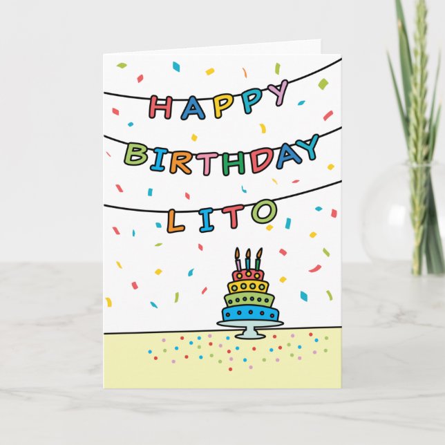 Birthday Card for Lito (Front)