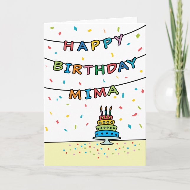 Birthday Card for Mima (Front)