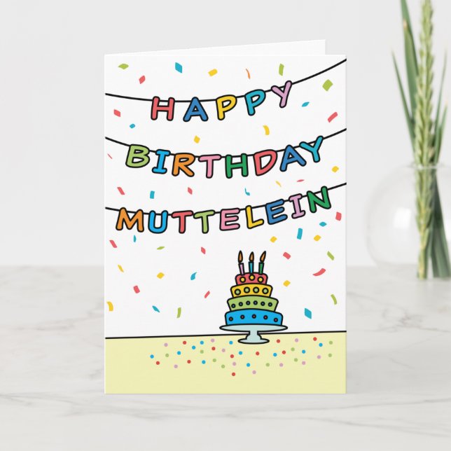 Birthday Card for Muttelein (Front)