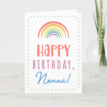 Birthday Card for Nonna<br><div class="desc">You call your grandmother Nonna, not Grandma. (Nonna means grandmother in Italian.) Imagine how excited Nonna will be to receive a birthday card addressed especially to her! Your nonna also will love this card's cute, watercolor-inspired boho rainbow design that says "Happy birthday Nonna!" Make this card customisable! Click "Edit Design",...</div>