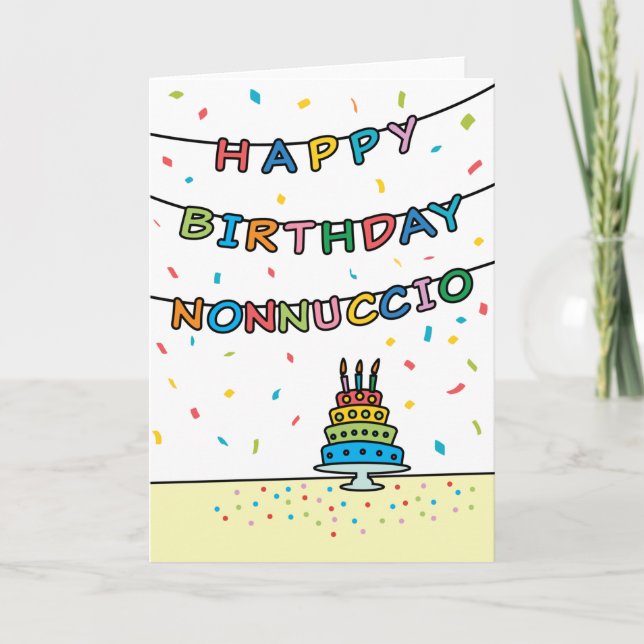Birthday Card for Nonnuccio (Front)