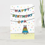 Birthday Card for Opa<br><div class="desc">You call your grandfather Opa, not Grandpa. (Opa means grandfather in German.) Imagine how excited Opa will be to receive a birthday card addressed especially to him! Your opa also will love this card's colourful fireworks-inspired design (yellow, pink, blue, and purple on a black background) which says "Happy birthday, Opa!"...</div>