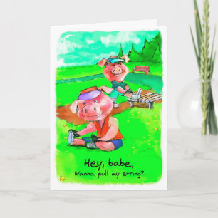 Birthday Card for Runner - Hamstring Stretch