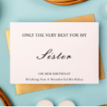 Birthday card for sister<br><div class="desc">A beautifully designed birthday card for a beloved sister, featuring vibrant colours, elegant floral patterns, and a heartfelt message. The front of the card showcases a cheerful birthday wish with gold-foil accents, while the inside contains a warm and loving message expressing gratitude and affection. Perfect for making your sister feel...</div>