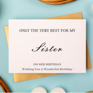 Birthday card for sister