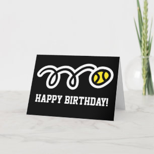 Birthday card for tennis player and enthusiasts