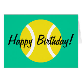 Birthday Card for tennis players