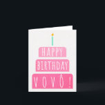 Birthday Card for Vovô<br><div class="desc">Birthday Card for Vovô. If you call your grandfather Vovo instead of Grandpa, this birthday card is perfect for him. (Vovô means grandfather in Portuguese.). Your vovo also will love this birthday card's gradient ombre pink design with a birthday cake that says "Happy birthday Vovô!" Make this card customisable! Click...</div>