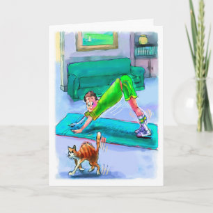 Birthday Card for Yoga Lover - Downward Dog Yoga