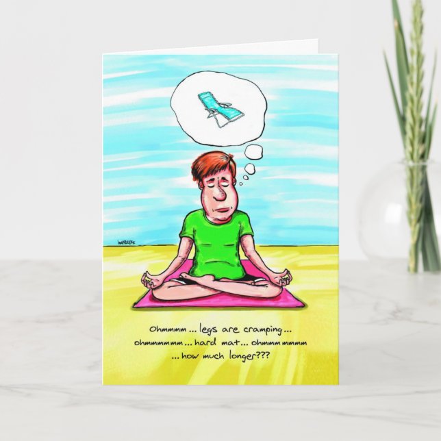 Birthday Card for Yoga Lover - Yoga Chair (Front)