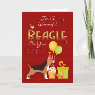 Birthday Card For Your Beagle Dog, Beagles Birthda