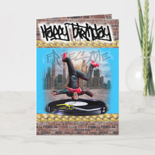 Birthday card freestyle breakdancer