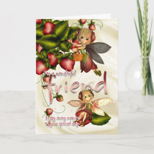 Birthday Card - Friend - Moonies Cutie Pie Fairies