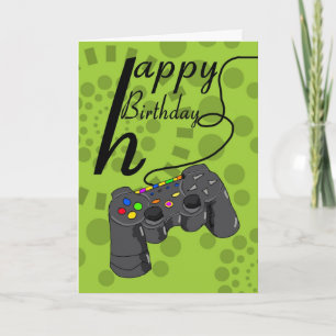 Birthday Card - generic console controller - gamin