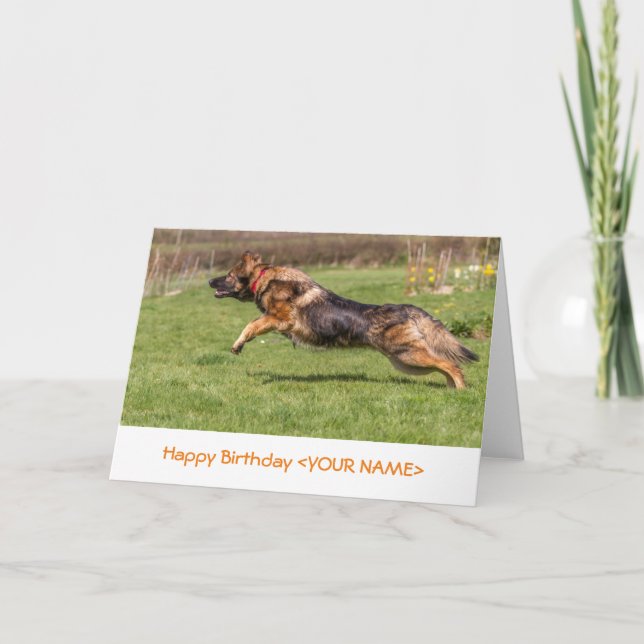 Birthday Card German Shepherd Dog (Front)