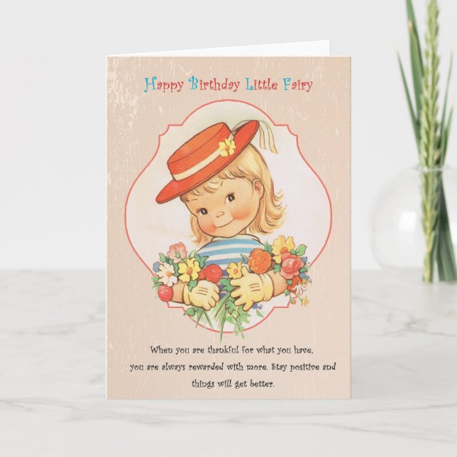 Birthday card-girl ,fairy card (Front)
