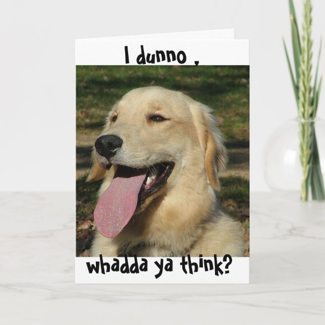 Birthday Card~ Golden Retriever Card (Front)