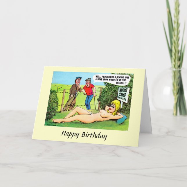 Birthday Card - Golf - In The Rough (Front)