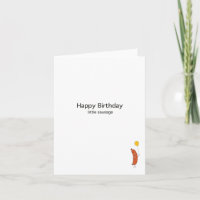 Birthday Card, happy birthday little sausage, cute